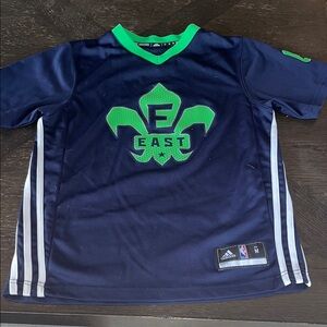 Adidas James  Kids' Navy and Green East Shirt